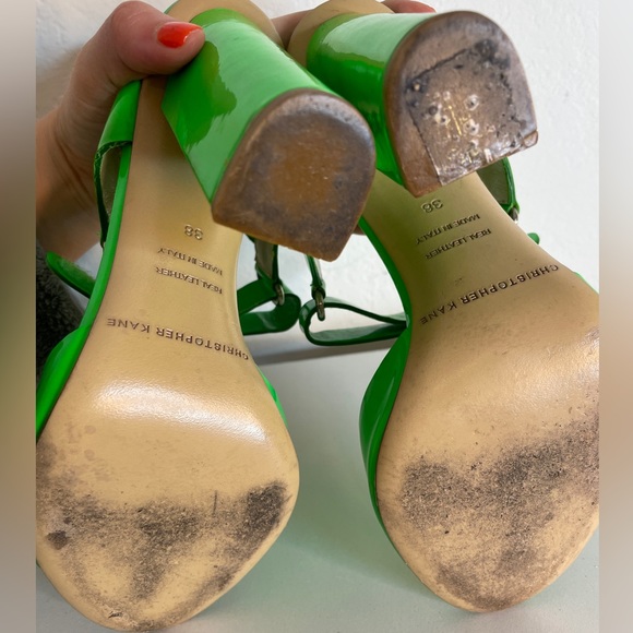 christopher kane neon green block heels - Picture 7 of 7